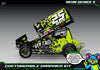 Neon Series V graphics kit for Salvas SE2 Sprint — Neon Acid Green — universal example artwork preview