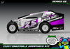 'Series 5X' Customizable Decal Skin Kit Fits Salvas Mudboss / SE2 Sprint Lexan Body For Traxxas Slash Dirt Oval Short Course Racing | Darkside Studio Arts LLC - 7