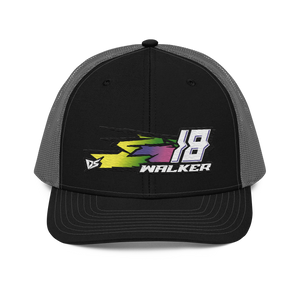 'Hyper' Dirt Oval RC Racing Custom Embroidered Snapback Trucker Cap - Darkside Studio Arts LLC.