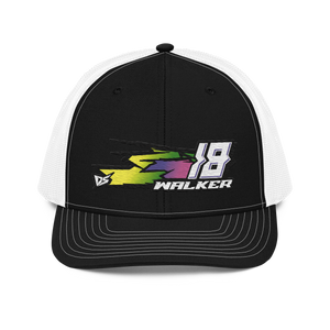 'Hyper' Dirt Oval RC Racing Custom Embroidered Snapback Trucker Cap - Darkside Studio Arts LLC.