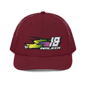 'Hyper' Dirt Oval RC Racing Custom Embroidered Snapback Trucker Cap - Darkside Studio Arts LLC.