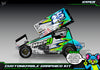 'Hyper' Themed Graphics Wrap Kit Fits Losi® 22S Sprint Car OEM Body | Pro-Line Lightweight Body | Darkside Studio Arts LLC - 3