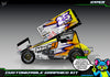 'Hyper' Themed Graphics Wrap Kit Fits Losi® 22S Sprint Car OEM Body | Pro-Line Lightweight Body | Darkside Studio Arts LLC - 2