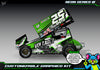 'Neon Series III' Themed Graphics Wrap Kit Fits Losi® 22S Sprint Car OEM Body | Pro-Line Lightweight Body | Darkside Studio Arts LLC - 3