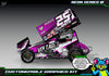 'Neon Series III' Themed Graphics Wrap Kit Fits Losi® 22S Sprint Car OEM Body | Pro-Line Lightweight Body | Darkside Studio Arts LLC - 6