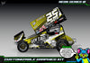 'Neon Series III' Themed Graphics Wrap Kit Fits Losi® 22S Sprint Car OEM Body | Pro-Line Lightweight Body | Darkside Studio Arts LLC - 5