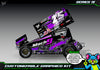 'Series 1X' Themed Graphics Wrap Kit Fits Losi® 22S Sprint Car OEM Body | Pro-Line Lightweight Body | Darkside Studio Arts LLC - 4