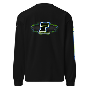 Custom Designed Men’s Premium Heavyweight Long Sleeve Tee For RC Racers - Darkside Studio Arts LLC.