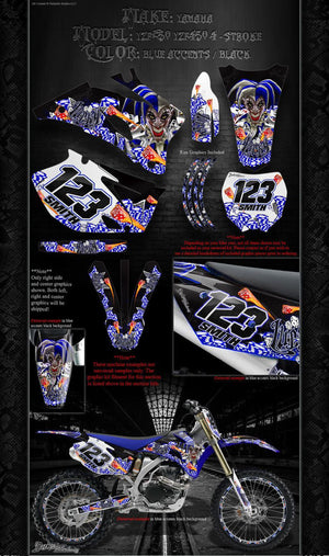 Graphics Kit For Yamaha 1998-2009 Yzf250 Yzf450 Decal Wrap "Lucky"  Set For Oem Parts - Darkside Studio Arts LLC.