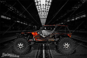 'Hell Ride' Flames Graphics Wrap Hop Up Cecal Kit Fits Axial Wraith 1/10 Body Set # Ax04027 - Darkside Studio Arts LLC.