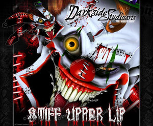 Graphics For Honda 2004-2009 Crf250  Wrap "Stiff Upper Lip" Decal  Clown - Darkside Studio Arts LLC.
