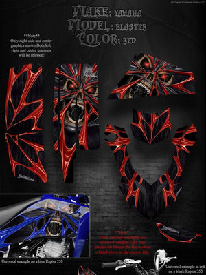 Graphics Kit For Yamaha Blaster 2003-2006  "The Demons Within" Decal   For Oem Parts - Darkside Studio Arts LLC.