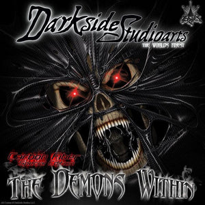 Ski-Doo 2013-2015 Xm Rev Summit "The Demons Within" Side Panel Graphics Wrap - Darkside Studio Arts LLC.