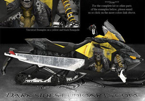 Ski-Doo Summit Graphics Set (White Model) 08-12 "The Outlaw" Renegade Rev Xp - Darkside Studio Arts LLC.