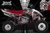 Graphics Kit For Suzuki Ltr450 Ltr450R Wrap Decal Kit "War Machine" Fits Oem Parts Red | Darkside Studio Arts LLC.