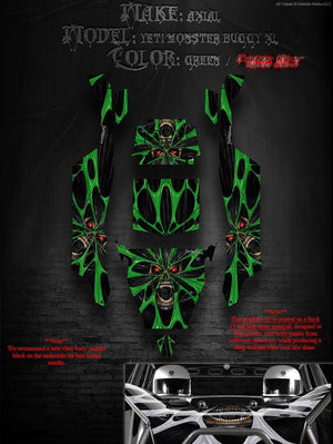 'The Demons Within' Themed Decal Skin Kit For Axial Yeti Monster Buggy 1/8 Body # Ax31039 - Darkside Studio Arts LLC.