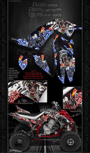 Graphics Kit For Yamaha 2006-2012 Raptor 700  Wrap  "Lucky" Fits Oem Plastics & Parts - Darkside Studio Arts LLC.