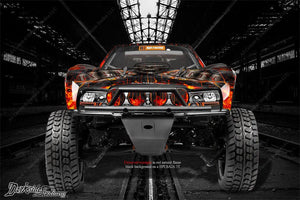 Hpi Baja 5T Graphics Wrap Decals "Hell Ride" Fits Lexan Body And Wing Parts - Darkside Studio Arts LLC.