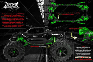 'Hell Ride' Printed Flames Graphics Fits Traxxas X-Maxx Chassis Shock Towers - Darkside Studio Arts LLC.