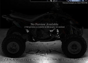 Graphics For Honda Trx250R "Machinehead" Side Panel  For White Plastics Parts - Darkside Studio Arts LLC.