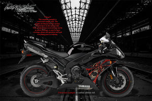 Graphics Kit For Yamaha 2002-2014 Yzf-R1 "The Demons Within"  Wrap For Shroud Cowling - Darkside Studio Arts LLC.