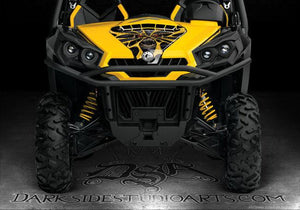 Graphics Kit For Can-Am Maverick And Commander Hood Decals Set "The Demons Within"  Wrap - Darkside Studio Arts LLC.