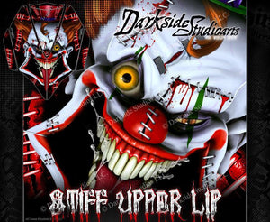 Graphics Kit For Kawasaki Jetski Ultra Series 'Stiff Upper Lip' Hood Wrap Decal - Darkside Studio Arts LLC.