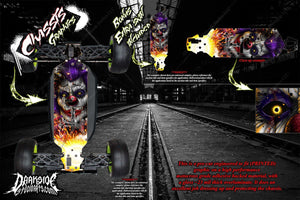 'Pyro' Themed Chassis Skin Made To Fit Losi Ten-Scbe Los231001 Skid - Darkside Studio Arts LLC.
