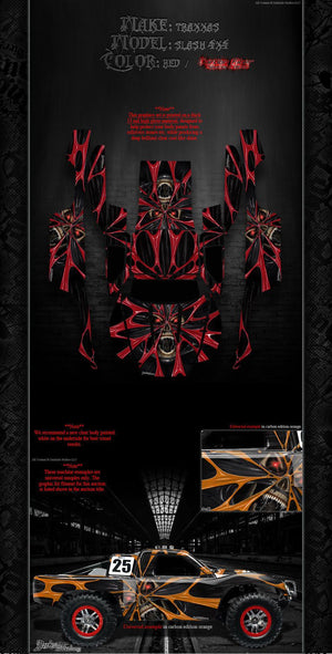 'The Demons Within' Graphics Skin Decal Kit Fits Traxxas Slash 4X4 Oem Lexan Body # Tra6811 - Darkside Studio Arts LLC.