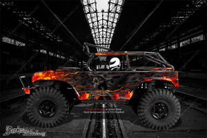 'Hell Ride' Graphics Package Kit Hop Up Skin Fits Axial Scx10 Deadbolt Body # Ax04039 - Darkside Studio Arts LLC.