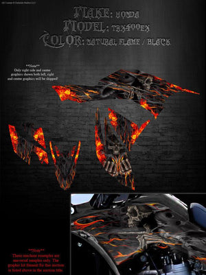 Graphics For Honda Trx400Ex "Hell Ride"   Natural / Black For Oem Parts - Darkside Studio Arts LLC.