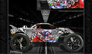 'Ticket To Ride' Graphics Wrap Skin Fits Traxxas Rustler Body # Tra3714 2Wd - Darkside Studio Arts LLC.