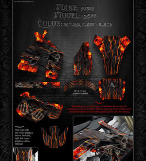 Graphics For Honda 1984-2001 Cr500  Wrap Decal  "Hell Ride" Fits Oem Parts Fenders - Darkside Studio Arts LLC.