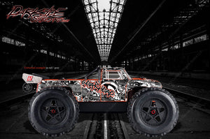 'Gear Head' Themed Hop Up Graphics Wrap Skin Fits Arrma Outcast Truck Body # Ar406086 - Darkside Studio Arts LLC.