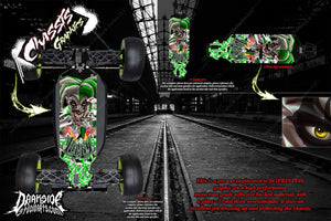 'Lucky' Themed Chassis Skin Fits Losi 8Ight-T 3.0 2.0 'Lucky' Skid Plate # Tlr241009 Green - Darkside Studio Arts LLC.