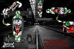 'Stiff Upper Lip' Themed Chassis Skin Engineered To Fit Losi 8Ight-E 4.0 Tlr241020 - Darkside Studio Arts LLC.
