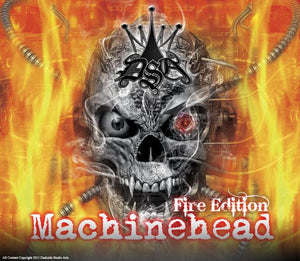 Graphics Kit For Polaris Predator 500 Atv  "Machinehead" Fire Edition Skull - Darkside Studio Arts LLC.