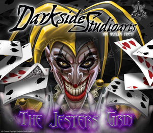 Ski-Doo 2013-2015 Xm Rev Summit "The Jesters Grin" Side Panel Graphics Wrap - Darkside Studio Arts LLC.