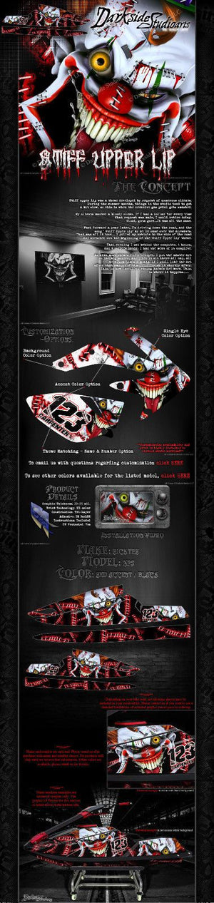 Blowsion Rickter Xfs Jetski Decals Wrap Graphics Kit 'Stiff Upper Lip' - Darkside Studio Arts LLC.