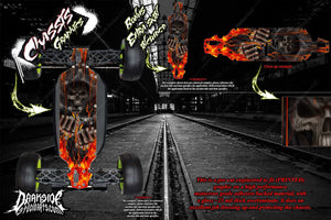 'Hell Ride' Chassis Skin Fits Losi 8Ight-T 4.0 Skid Plate # Tlr241023 - Darkside Studio Arts LLC.