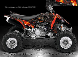 Graphics Kit For Yamaha Yfz450 2014-2015 "Hell Ride"  Decals Wrap Yfz450 Fits Oem Parts - Darkside Studio Arts LLC.