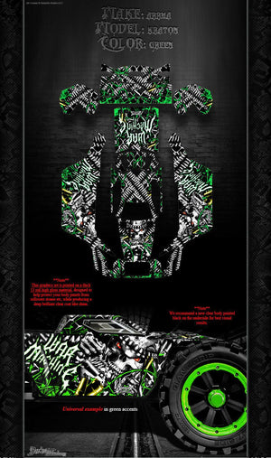 'War Machine' Graphics Wrap Fits Arrma Kraton Body # Ar406050 - Darkside Studio Arts LLC.