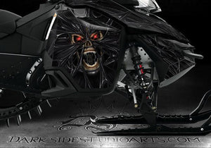 Ski-Doo 2013-2015 Xm Rev Summit "The Demons Within" Graphics Panel Hood Wrap - Darkside Studio Arts LLC.