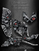 Graphics Kit For Yamaha Raptor 660 Atv "Machinehead" White Model Skull | Darkside Studio Arts LLC.