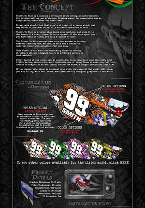 "Ticket To Ride" Graphic Wrap Decal Kit Fits Ktm 2009-2015 Sx50 Sx65 Ktm65 Ktm50 - Darkside Studio Arts LLC.