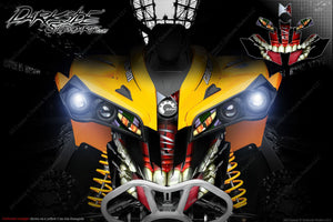 GRAPHICS KIT FOR CAN-AM RENEGADE FRONT BUMPER CLOWN  DECAL WRAP  2012-2018 - Darkside Studio Arts LLC.