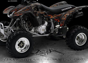Graphics For Honda 1999-2004 Trx400Ex  Wrap "Hell Ride" For Oem Parts Decals Wrap - Darkside Studio Arts LLC.
