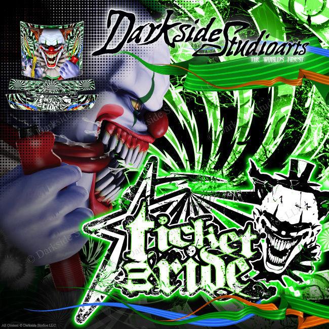 Redcat Rampage 4Wd Truck Wrap Graphic Decals "Ticket To Ride" Fits Oem 1/5 Body | Darkside Studio Arts LLC.