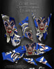 Graphics Kit For Yamaha Yfz450R Yfz450X 2009-2013 Decals "The Jesters Grin" Blue | Darkside Studio Arts LLC.