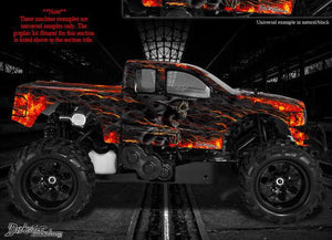 Redcat Rampage 4Wd Truck Wrap Graphic Decal Kit "Hell Ride" Mt Pro Stickers - Darkside Studio Arts LLC.
